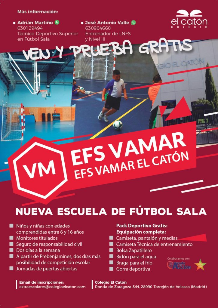 Promoción de la Escuela de Fútbol Sala VaMar El Catón de Torrejón de Velasco
