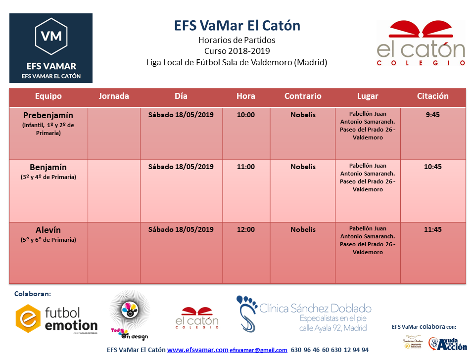 Las EFS VaMar realizan una Jornada Deportiva con todos sus equipos.﻿
