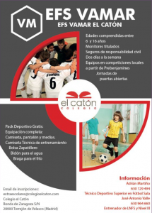 Nueva Escuela de Fútbol Sala en el Colegio El Catón