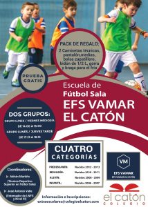 Comienza el Curso 2019/2020 en la Escuela de Fútbol Sala VaMar El Catón
